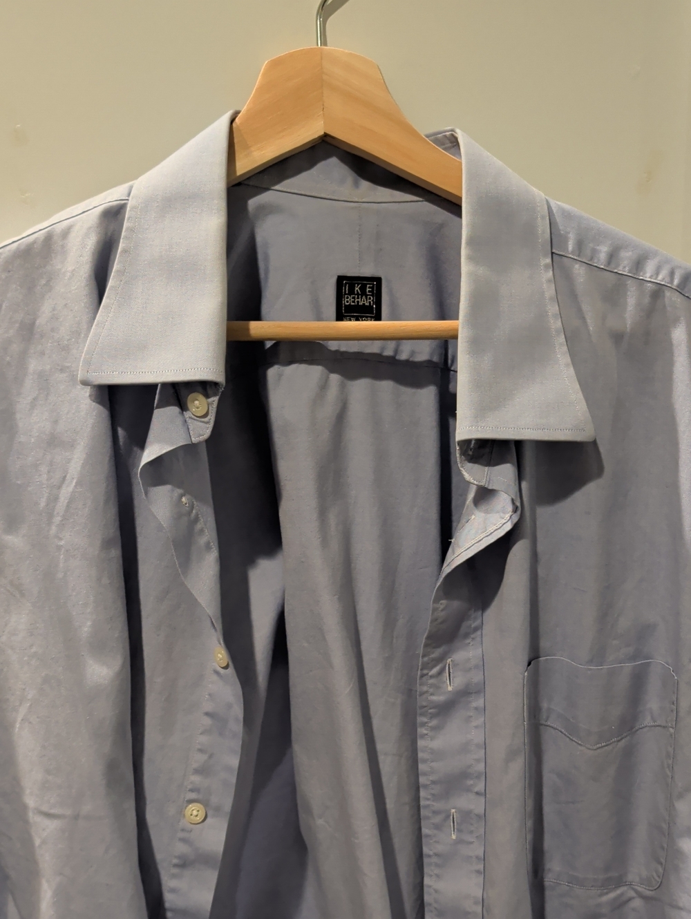 Ike Behar Pale Blue Casual Button-Down Shirt